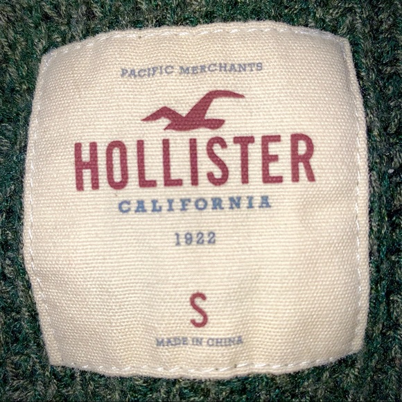 Olive Forest Green Hollister Knit Crewneck Sweater - Picture 4 of 4